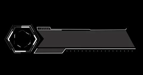 Futuristic lower third in the high resolution. Element of hud interface. Lo.. Illustrazione stock