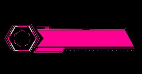 Futuristic lower third in the high resolution. Element of hud interface. Lo.. Illustrazione stock