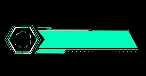 Futuristic lower third in the high resolution. Element of hud interface. Lo.. Illustrazione stock