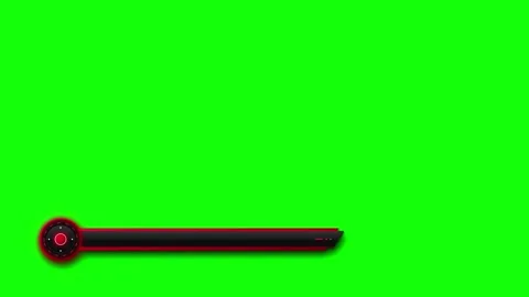 Futuristic lower third with red accents and circular on green screen overla.. 스톡 동영상 336365128