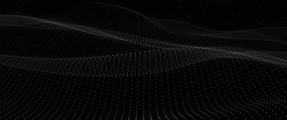 Futuristic Luminescent Plexus: Dynamic Network of Glowing Particles and Int.. Иллюстрация