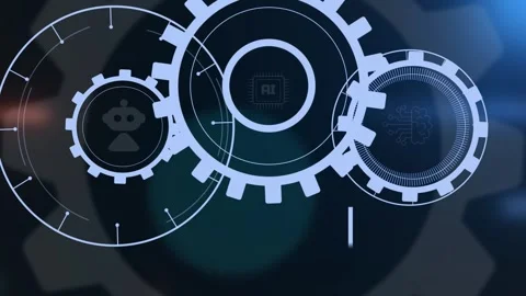 Futuristic Machine Learning AI Integrated Circuit Technology Concept 스톡 동영상 325790453