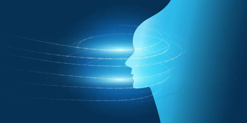 Futuristic Machine Learning, Artificial Intelligence, Cloud Computing, Auto.. イラスト素材