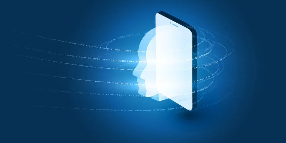 Futuristic Machine Learning, Artificial Intelligence, Cloud Computing, Auto.. 스톡 일러스트