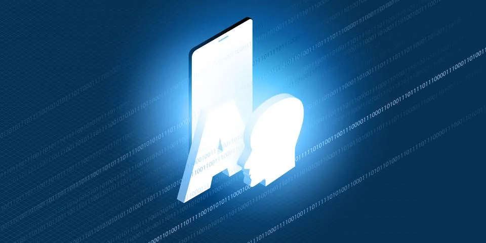 Futuristic Machine Learning, Artificial Intelligence, Cloud Computing, Auto.. 스톡 일러스트