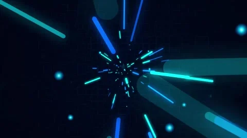 Futuristic Magenta Cyber Grid AI Hyperdrive Warp Tunnel Stock Footage 341736077