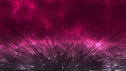 Futuristic magic abstract planet surface with colorful fog, glittering dots Stock Footage 275208873