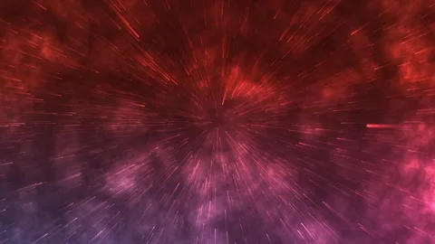 Futuristic magic abstract planet surface with colorful fog, glittering dots Stock Footage 280687986