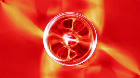 Futuristic magical sphere and rotating seamlessly looping Stock Footage 135222449