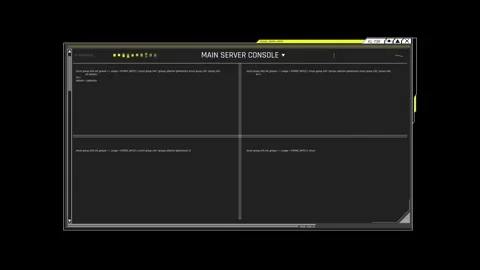 Futuristic Main Server Console With Four Source Code Panels Stock Footage 341356000