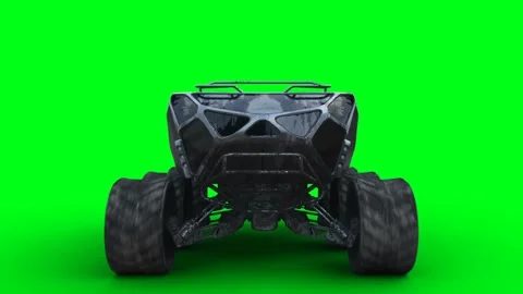 Futuristic mars rover, explorer. Green screen isolate. Stock Footage 264537576