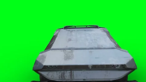 Futuristic mars rover, explorer. Green screen isolate. Vídeo Stock 264537955