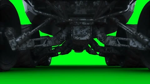 Futuristic mars rover, explorer. Green screen isolate. Stockbeeldmateriaal 264538233