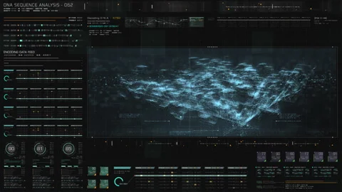 Futuristic Matrix Cyber Environment 스톡 동영상 132764750