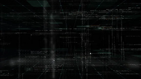 Futuristic Matrix Cyber Environment Stock Footage 134369187