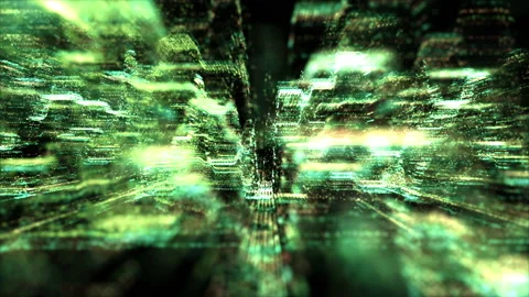 Futuristic Matrix Cyber Environment Stock Footage 144585681