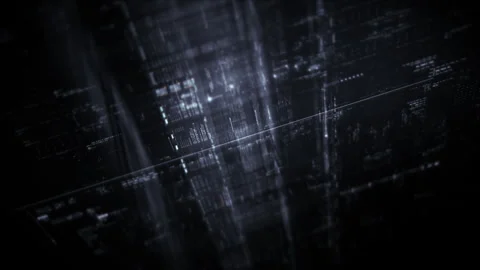 Futuristic Matrix Data Simulation cruve Background Stock Footage 344408318