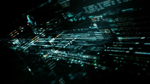 Futuristic Matrix Data Simulation cruve Background Stock Footage 344408362