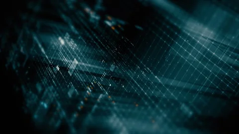 Futuristic Matrix Data Simulation cruve Background Stock Footage 344408643