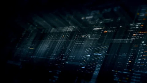 Futuristic Matrix Data Simulation cruve Background Stock Footage 344412744