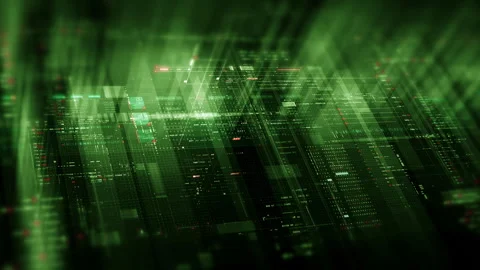 Futuristic Matrix Data Simulation cruve Background Stock Footage 344416252