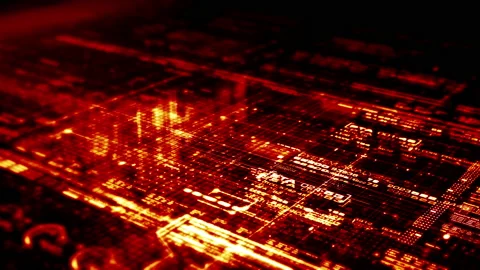Futuristic Matrix Data Simulation HUD Background Stock Footage 239888442