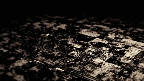 Futuristic Matrix Data Simulation HUD Background Video stock 239888446