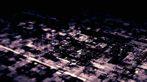 Futuristic Matrix Data Simulation HUD Background Vídeo Stock 239888630