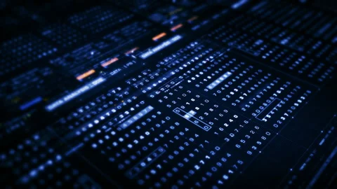 Futuristic Matrix Data Simulation HUD Background 動画素材 239890454