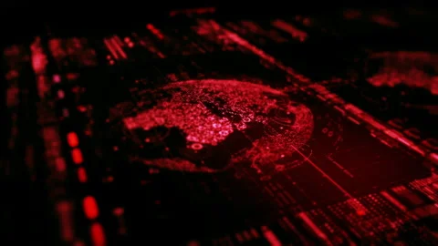 Futuristic Matrix Data Simulation HUD Background Vídeos de archivo 239890590