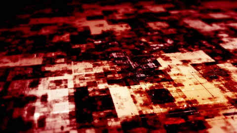 Futuristic Matrix Data Simulation HUD Background Stock-Footage 239890901