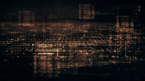 Futuristic Matrix Data Simulation HUD Background 库存影片 244568408