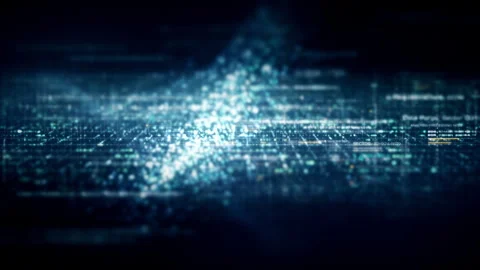 Futuristic Matrix Data Simulation HUD Background Vidéo 244568547