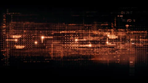 Futuristic Matrix Data Simulation HUD Background Stock-Footage 244568564