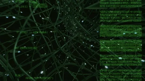 Futuristic matrix effect animation with computer data streams 動画素材 151691781