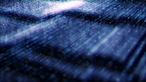 Futuristic Matrix Grid Particles Background Vídeo Stock 126961139