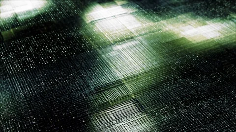 Futuristic Matrix Grid Particles Background Stock-Footage 127150307