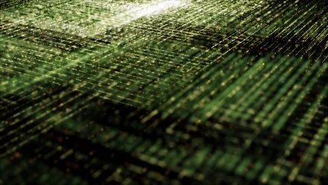 Futuristic Matrix Grid Particles Background Video stock 127150766