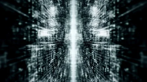 Futuristic Matrix Nexus Particles Grid Background Stock Footage 266883203