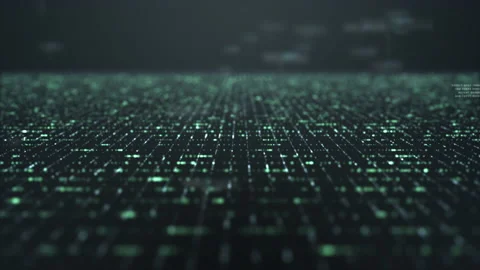 Futuristic Matrix Particles Cyber Environment Stock Footage 146254290