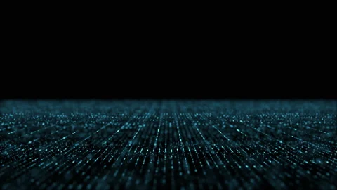 Futuristic Matrix Particles Cyber Environment Stock Footage 146255306