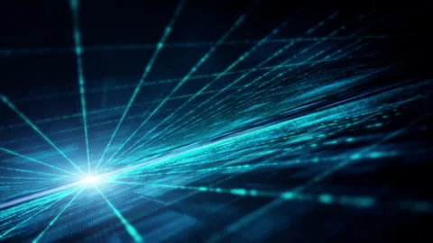 Futuristic Matrix Particles Grid Background 動画素材 246616515