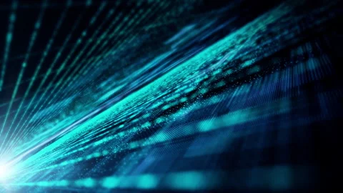 Futuristic Matrix Particles Grid Background Vídeo Stock 246919935