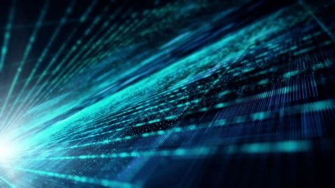 Futuristic Matrix Particles Grid Background Stock Footage 246920284