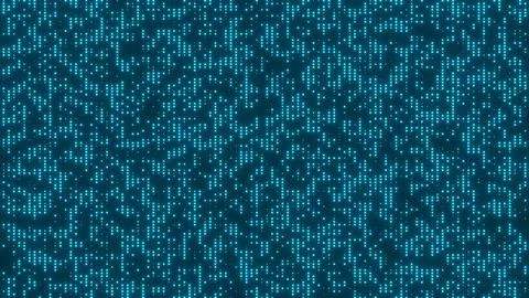 Futuristic matrix particles HUD Digital data network connection background 3D イラスト素材