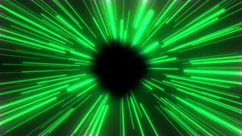 Futuristic matrix style green speed lines falling in a seamless loop Stock Footage 328499910