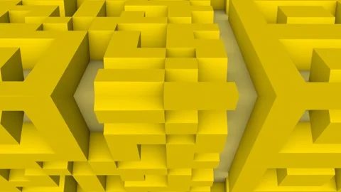 Futuristic maze with reflection. Mirror effect. Video for post production. Stock Footage 274082193