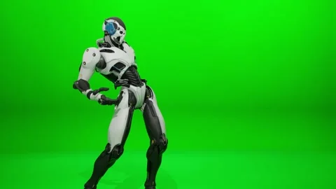Futuristic Mech Funny Dance Sequence Stock Footage 321942904