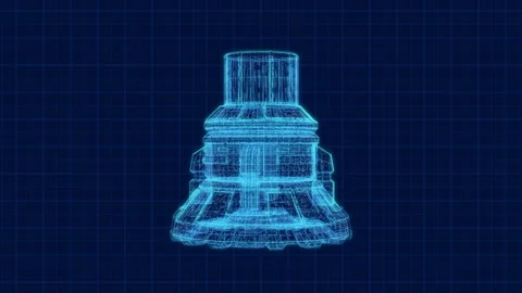 Futuristic mechanical design Video stock 154865174