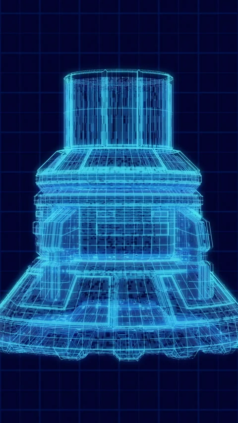 Futuristic mechanical design Video stock 304316447